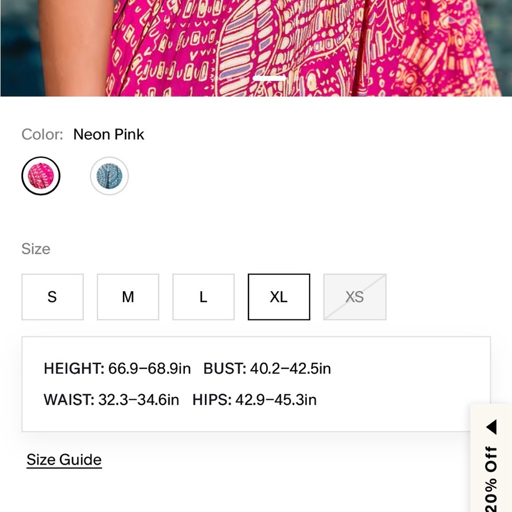 Cupshe Pink Patterned Summer Dress - Picture 4 of 7